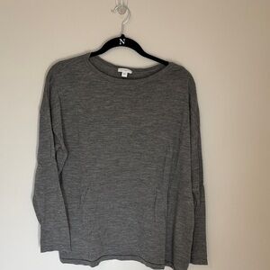 J. Jill Gray Crew Neck Sweater